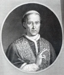 Papst Leo XII, graviert von Raffaele Persichini